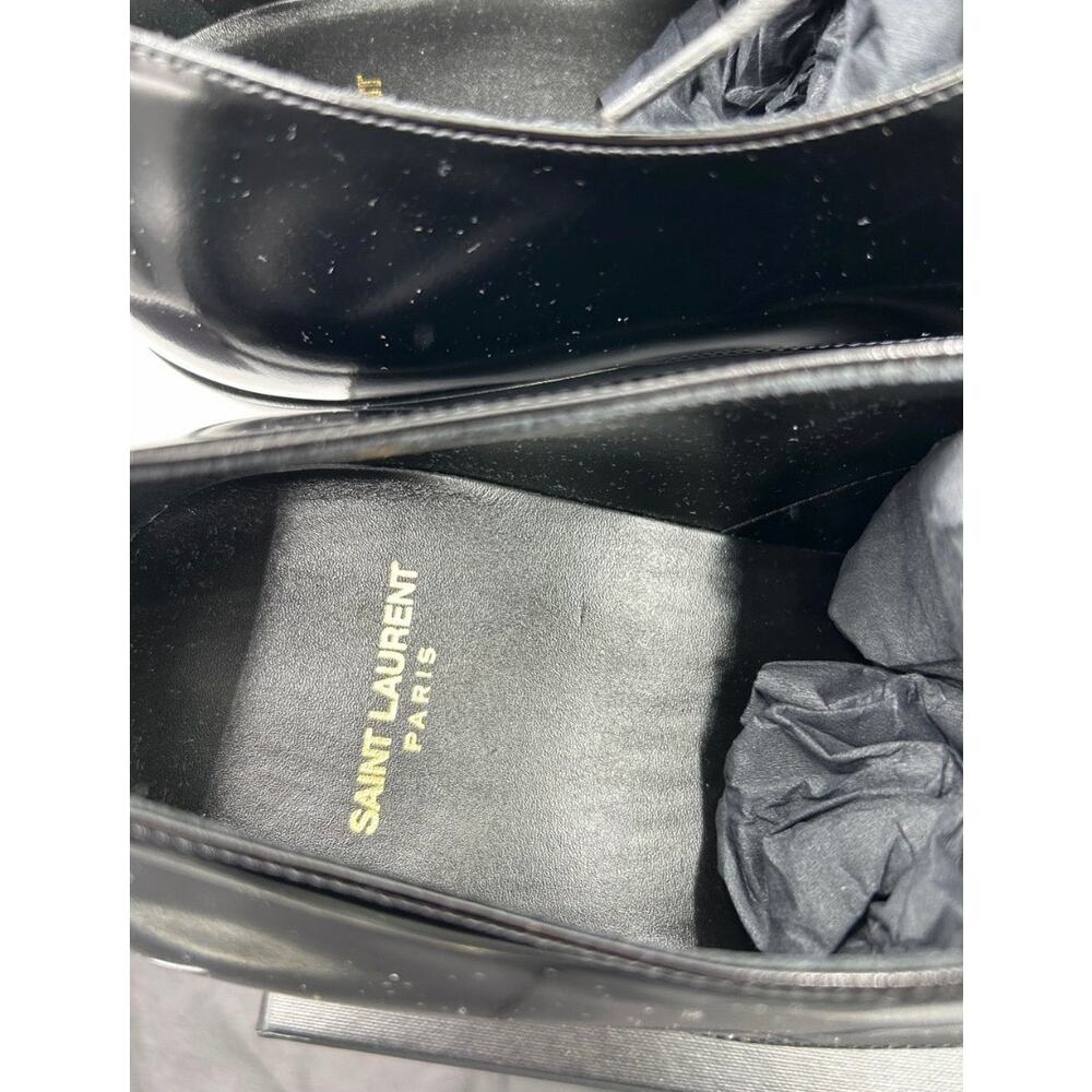 Men's Saint Laurent Jean black leather derby shoes, size 43 made in Italy - Picture 8 of 12